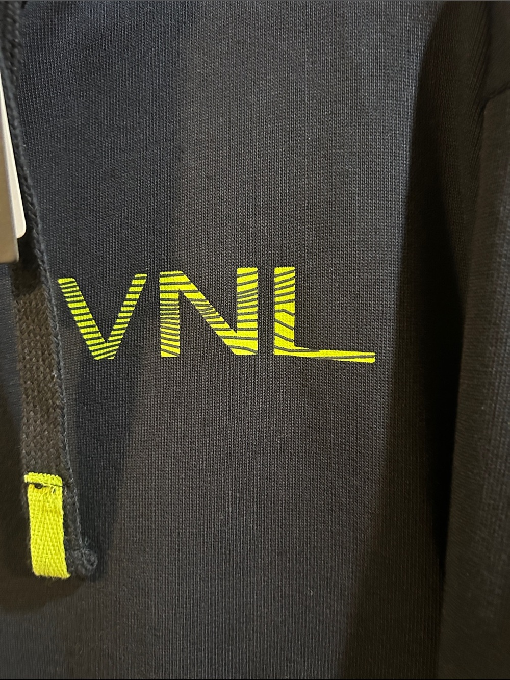 Volvo VNL Men's Navy Zip-Up Windbreaker Hoodie with Neon Yellow Accents - Picture 4 of 11